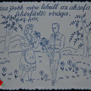 Falvédő Vissza jövök mire lehull 82x55cm