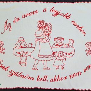 Falvédő hímzett Az én uram a legjobb ember 82x52cm