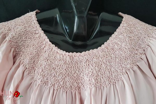 Hímzett blúz mályva selyem, buzsáki mintával