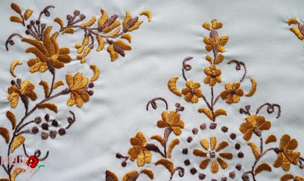 Hímzett párnahuzat ókalocsai fehér-55x40cm