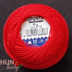 Hímzőfonal piros 10 gr 3718 Perlé
