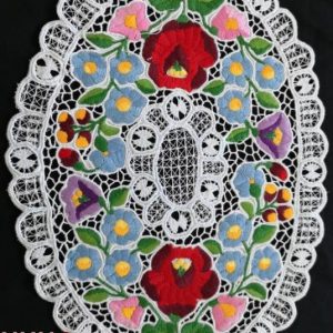 Riselt terítő kalocsai áttört 36x26 cm