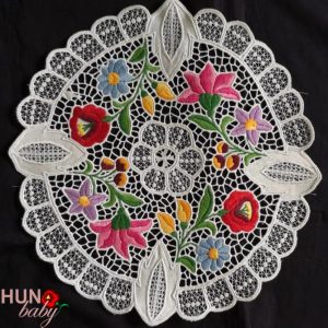 Riselt terítő kalocsai áttört kör 32 cm