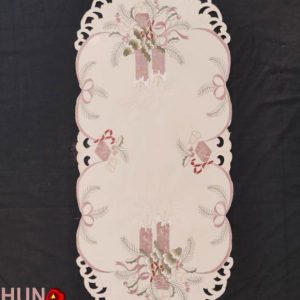 Karácsonyi terítő gépi drapp futó 85x35 cm