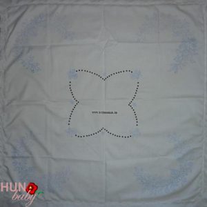 Előnyomott szegett fehér kalocsai 85x85 cm