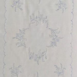 Előnyomott terítő szegetlen ibolyás futó 85x35 cm