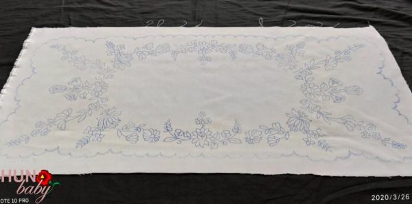 Előnyomott terítő szegetlen kalocsai 85x35 cm