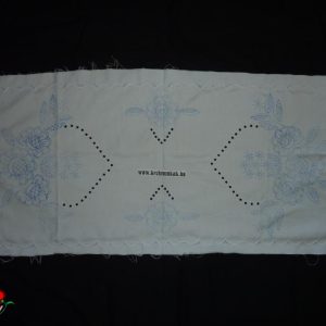 Előnyomott kalocsai terítő kör szegetlen 47 cm