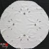 Hímzett terítő fehér komlói riselt kör 65 cm