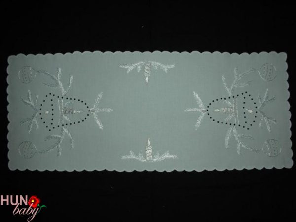 Karácsonyi terítő előnyomott futó szegett 85x35 cm