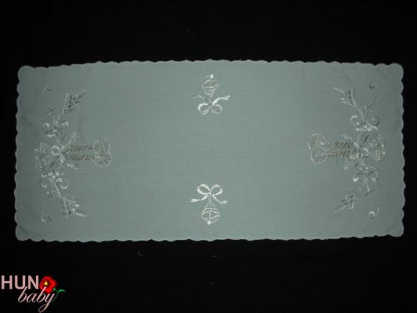 Karácsonyi terítő előnyomott szegett 85x35 cm