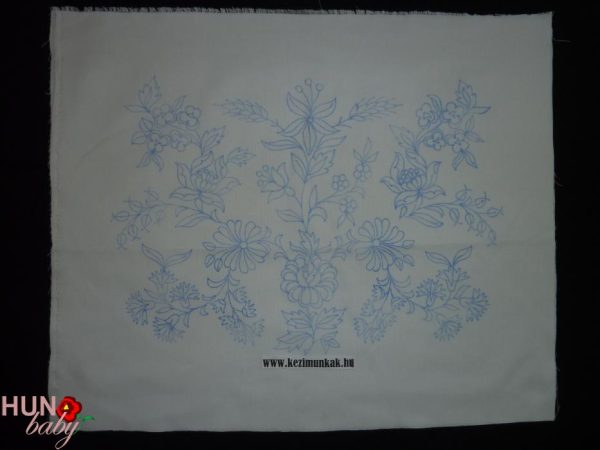 Párna előnyomott kalocsai fehér 58x45 cm