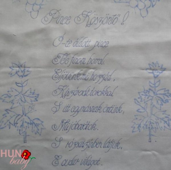 Pince Köszöntő, falikép előnyomott szegetlen 43x33 cm